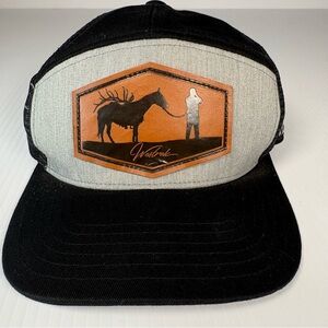 Westrek The Packout Black&Gray Hunter Trucker Hat Leather Patch Mesh Back OS